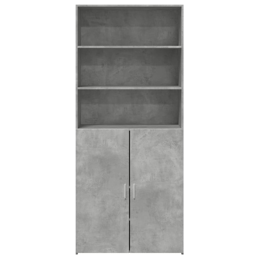 Komoda, betono pilkos spalvos, 80x42,5x185cm, apdirbta mediena
