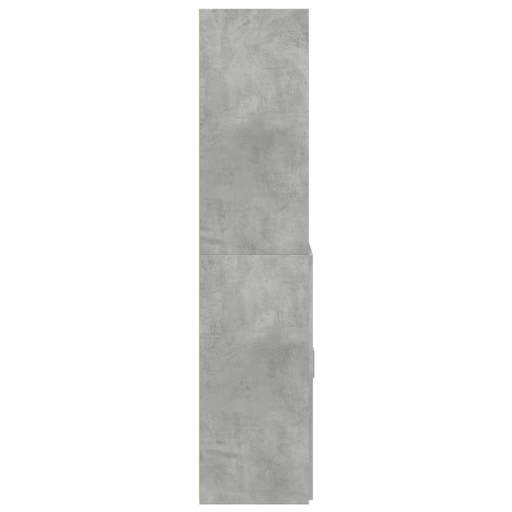 Komoda, betono pilkos spalvos, 80x42,5x185cm, apdirbta mediena