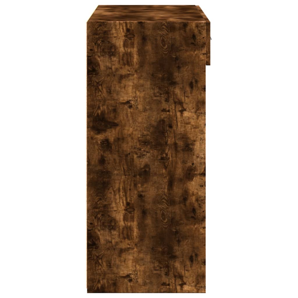 Kumode, dūmu ozola krāsā, 80x42,5x124cm, apstrādāta koksne