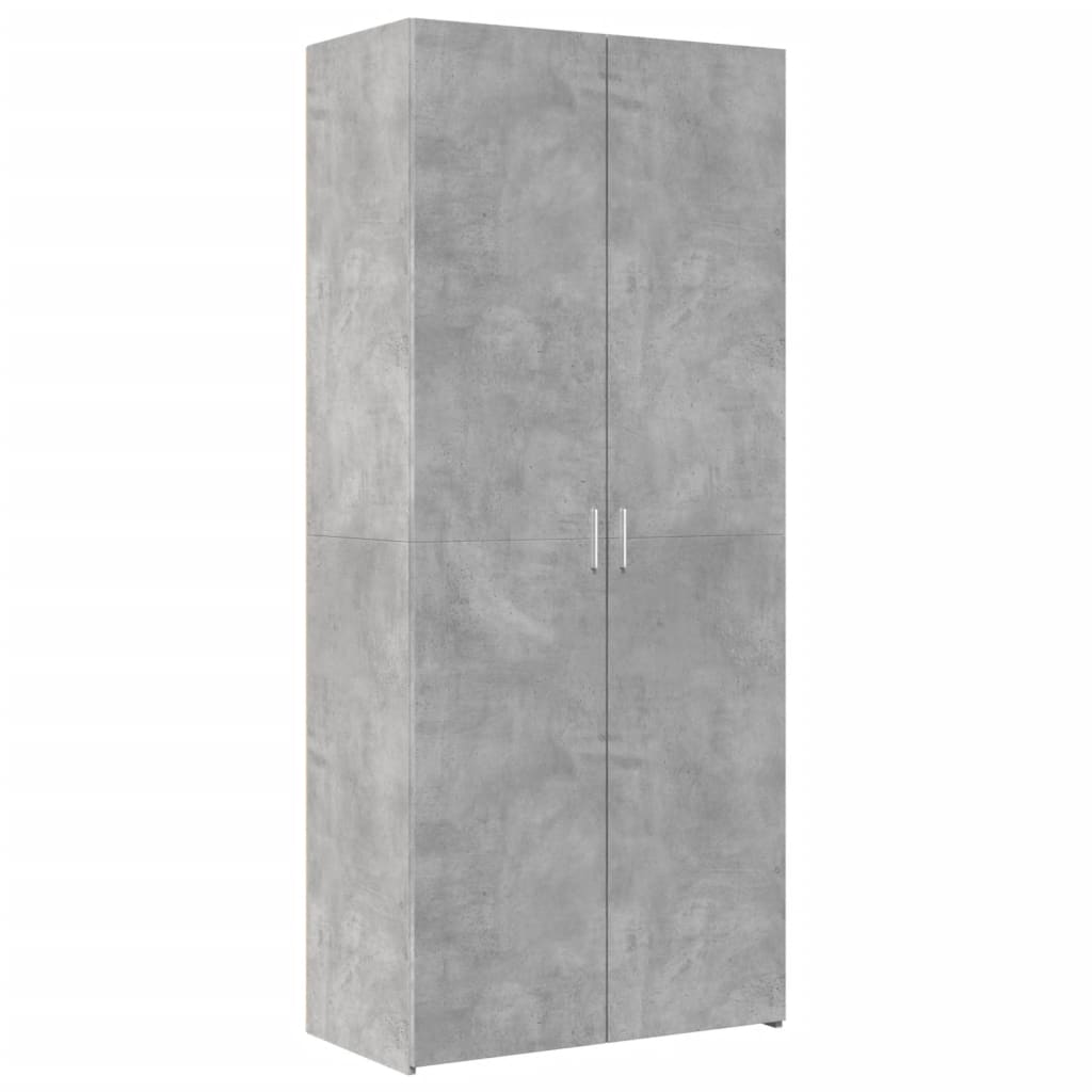 Komoda, betono pilkos spalvos, 80x42,5x185cm, apdirbta mediena