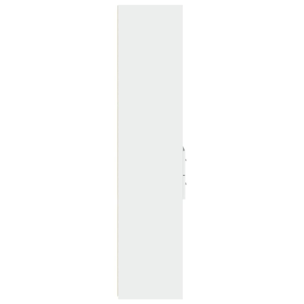 Chest of drawers, white, 40x42.5x185cm, engineered wood
