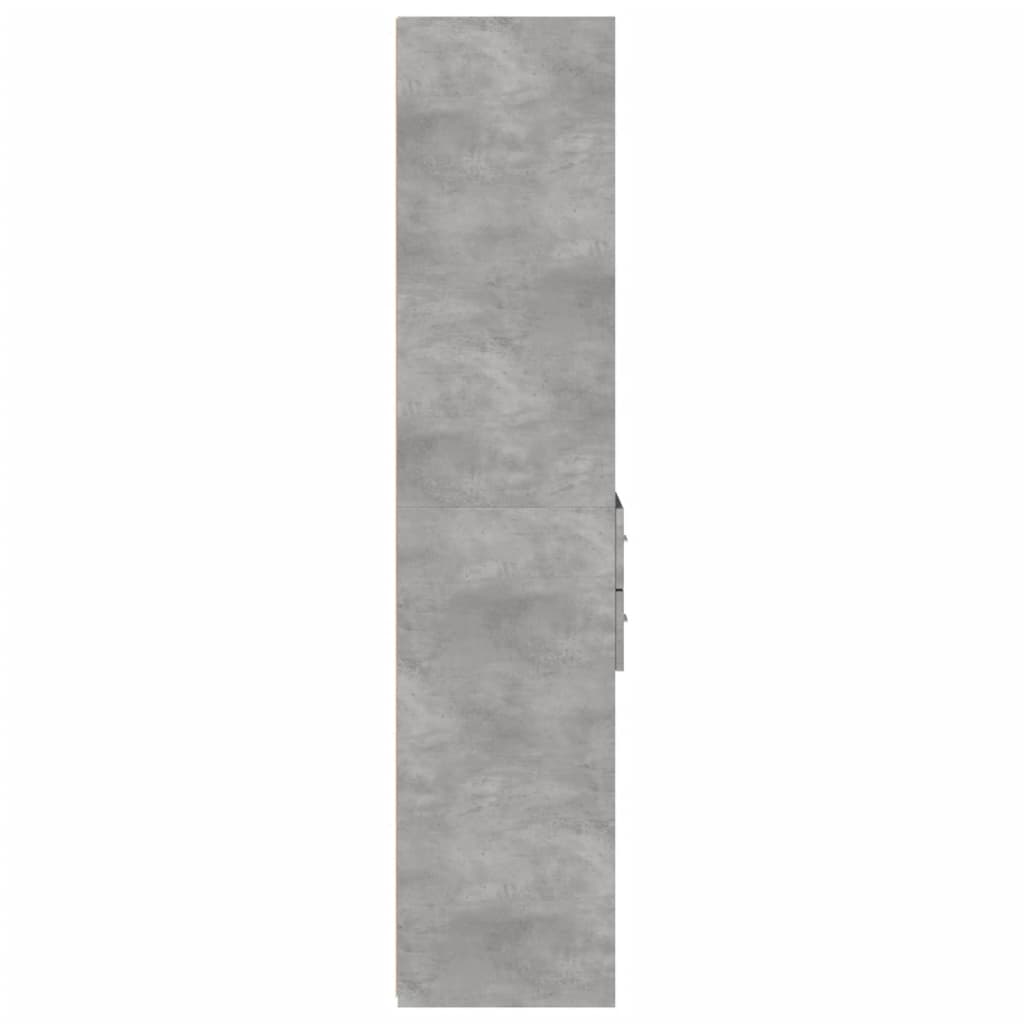 Komoda, betono pilkos spalvos, 40x42,5x185cm, apdirbta mediena