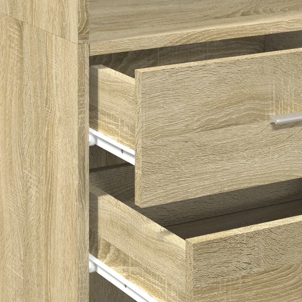 Chest of drawers, Sonoma oak, 45x42.5x185cm, engineered wood