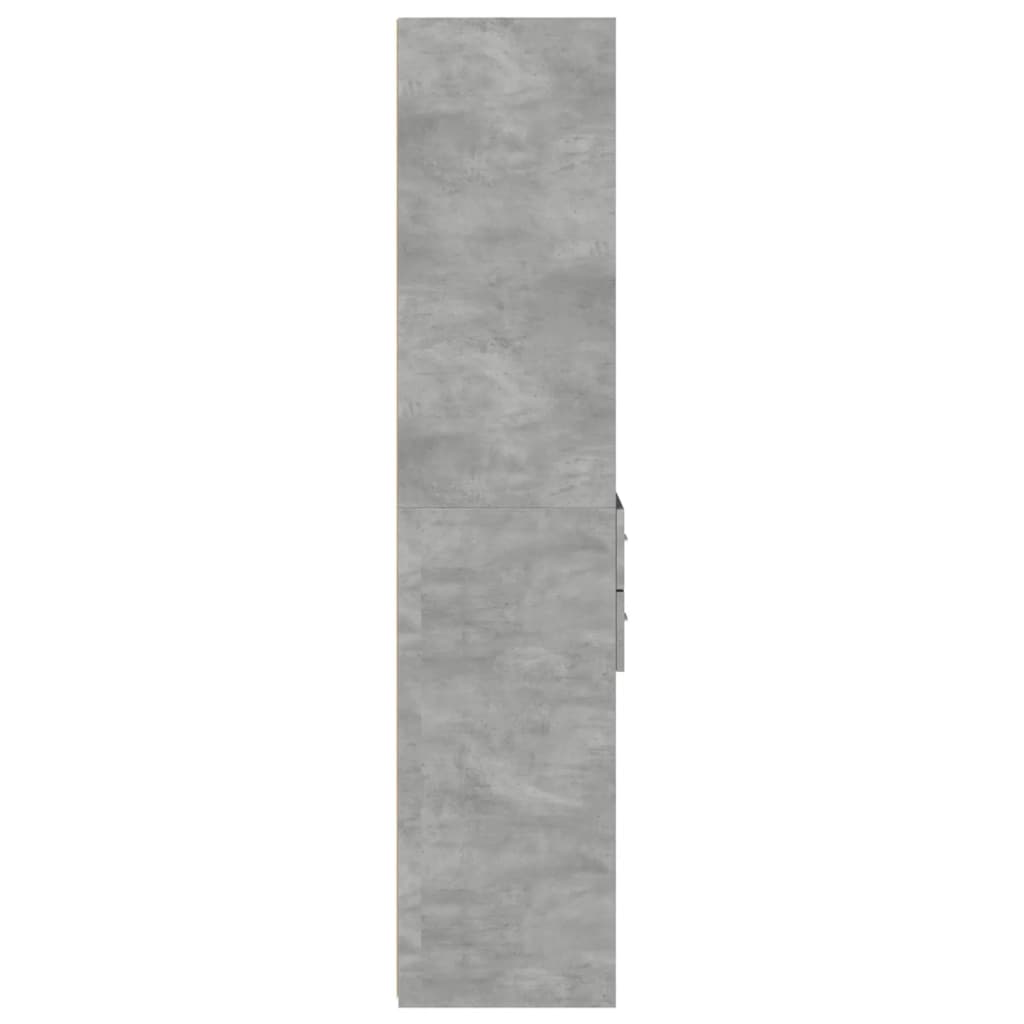 Komoda, betono pilkos spalvos, 45x42,5x185cm, apdirbta mediena