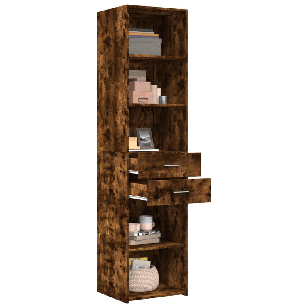 Chest of drawers, smoky oak, 45x42.5x185cm, engineered wood