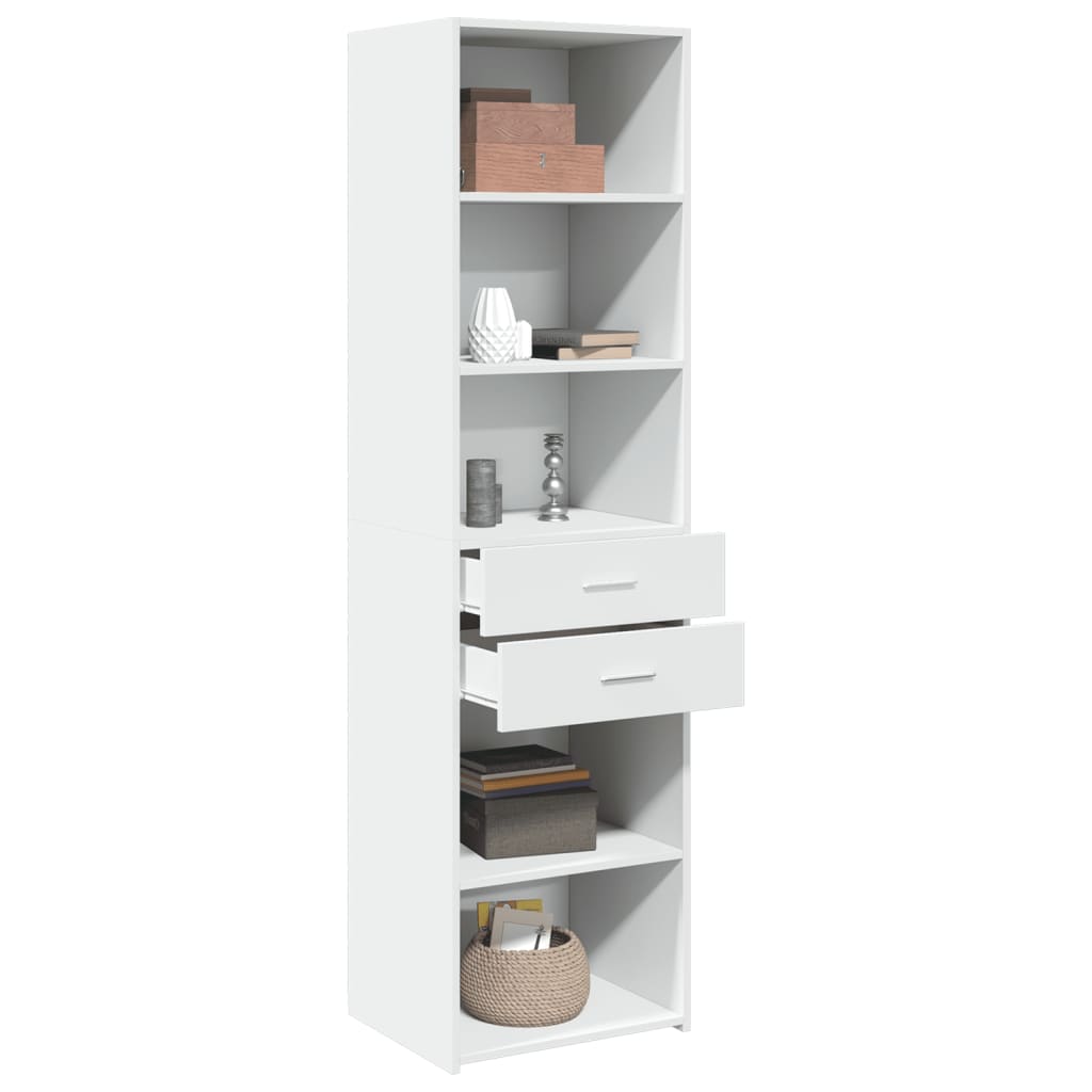 Chest of drawers, white, 50x42.5x185cm, engineered wood