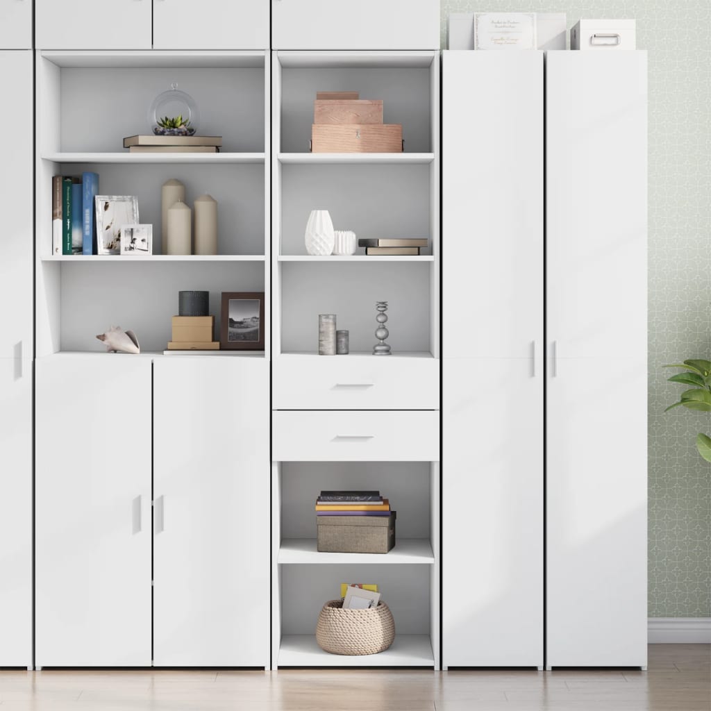 Chest of drawers, white, 50x42.5x185cm, engineered wood