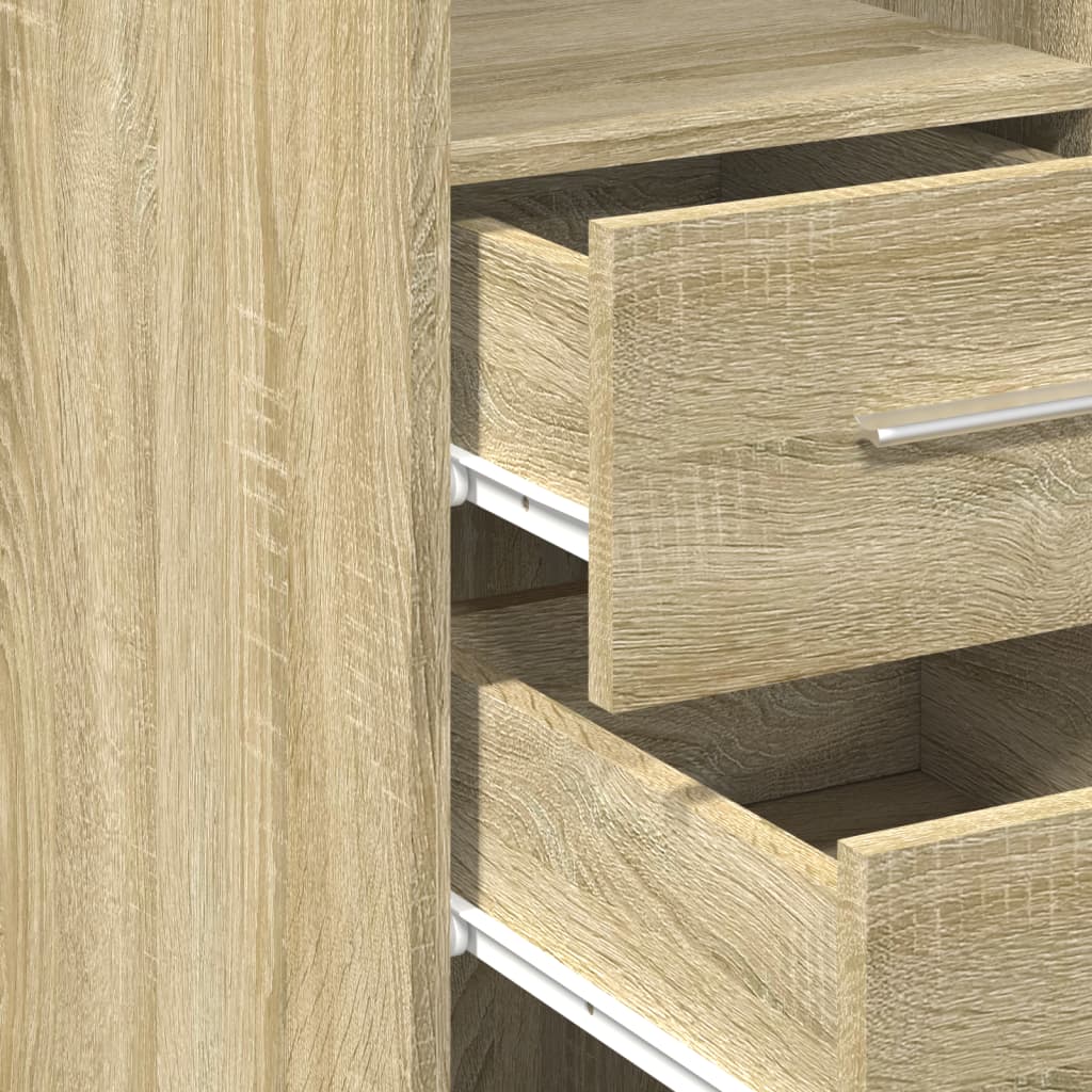 Chest of drawers, Sonoma oak, 50x42.5x185cm, engineered wood