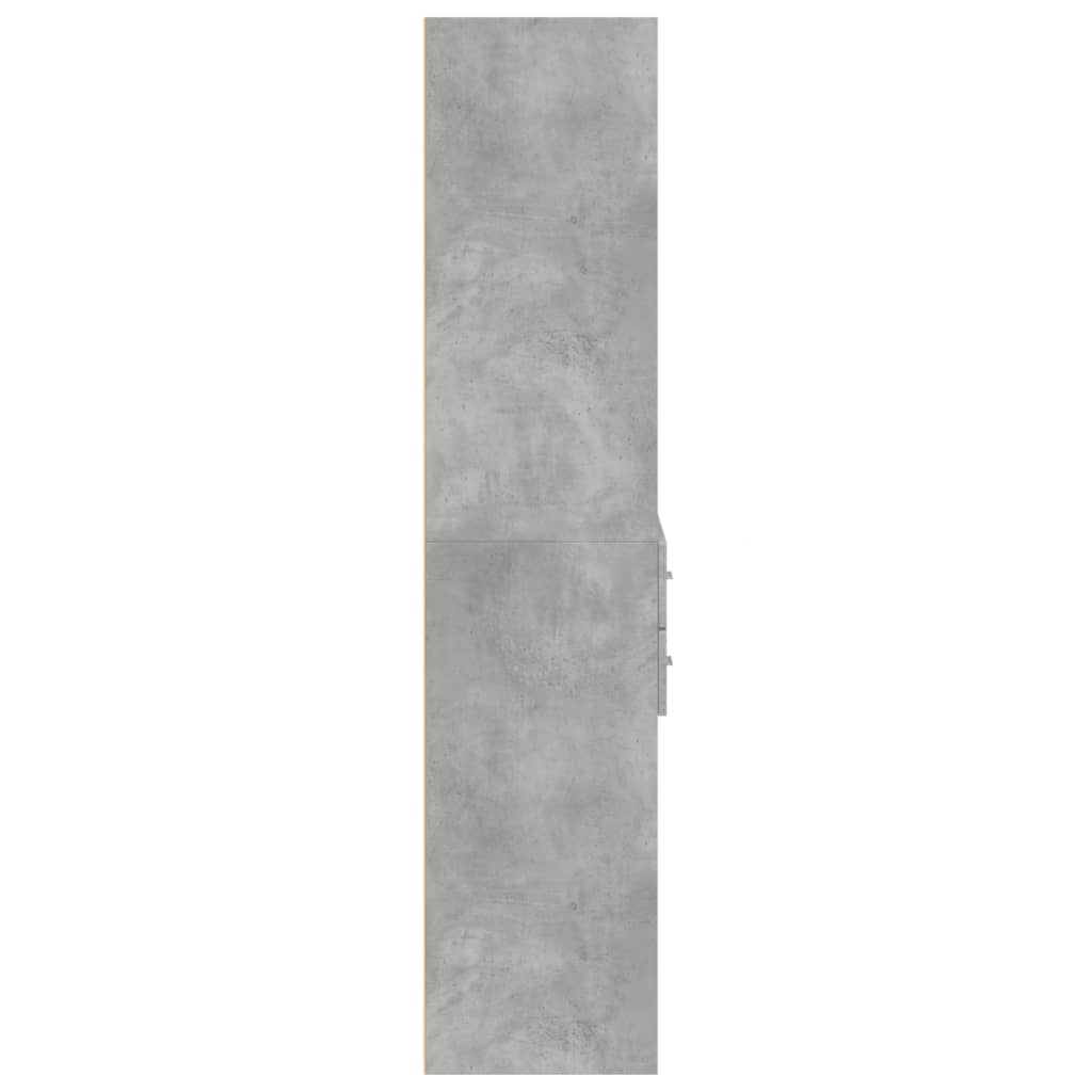 Komoda, betono pilkos spalvos, 70x42,5x185cm, apdirbta mediena