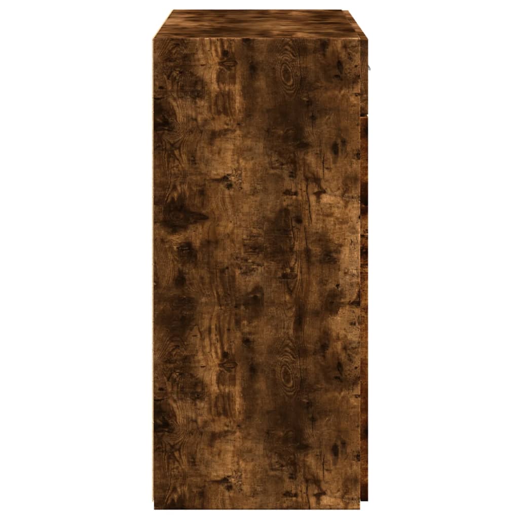 Šoninė spintelė, dūminio ąžuolo, 80x42,5x93cm, apdirbta mediena