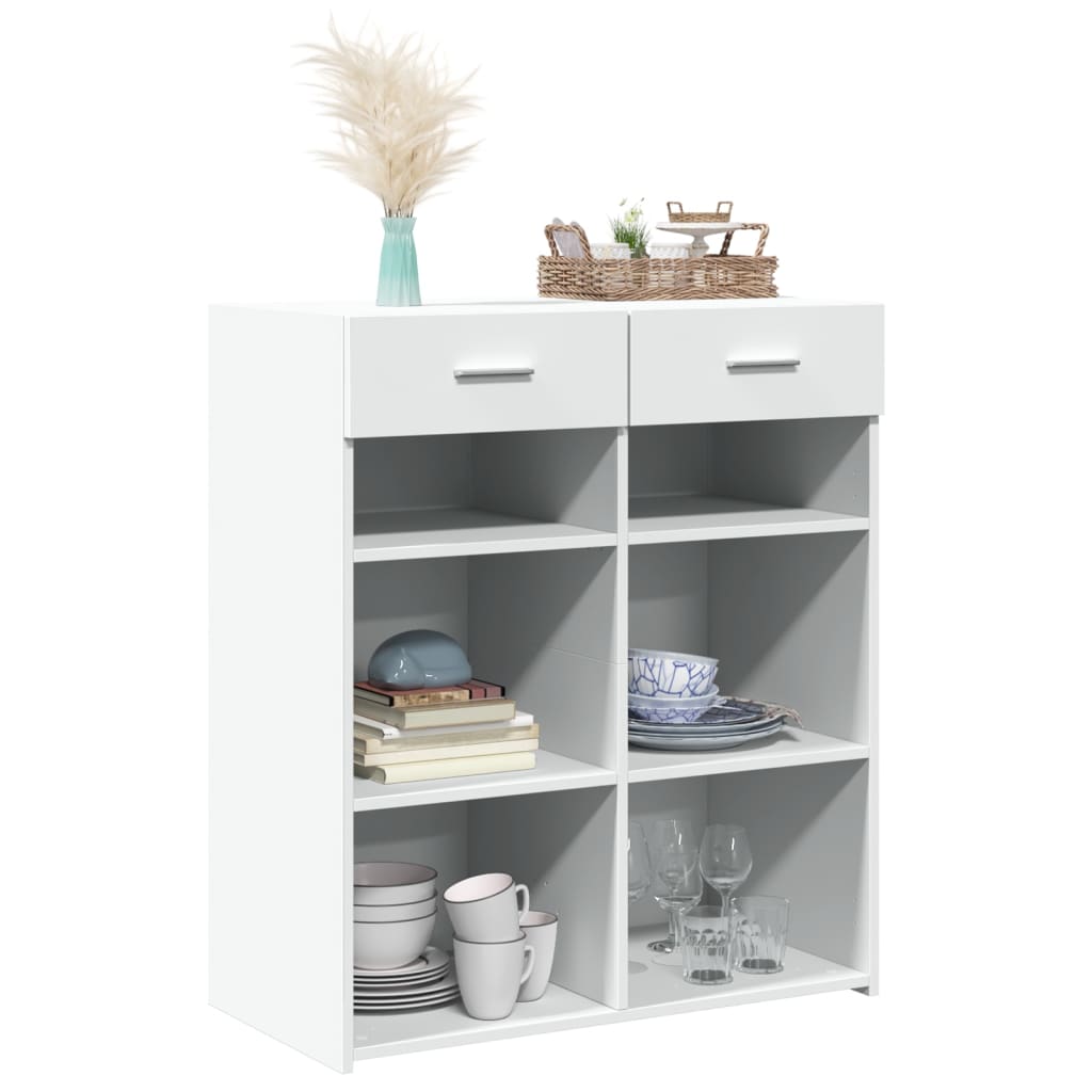 Sideboard, white, 80x42.5x93cm, engineered wood
