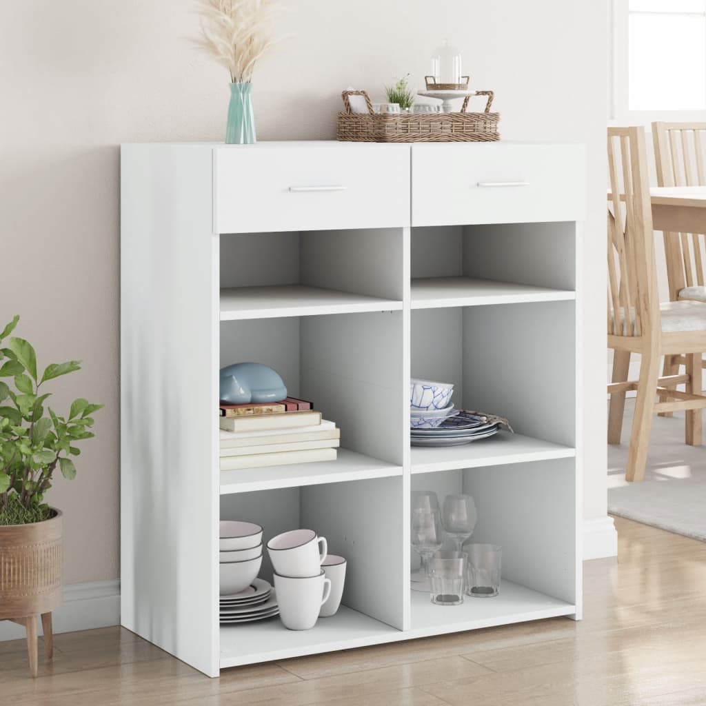 Sideboard, white, 80x42.5x93cm, engineered wood