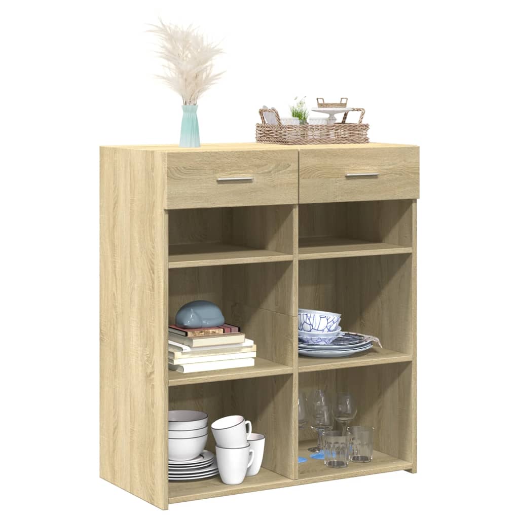 Sideboard, Sonoma oak, 80x42.5x93cm, engineered wood