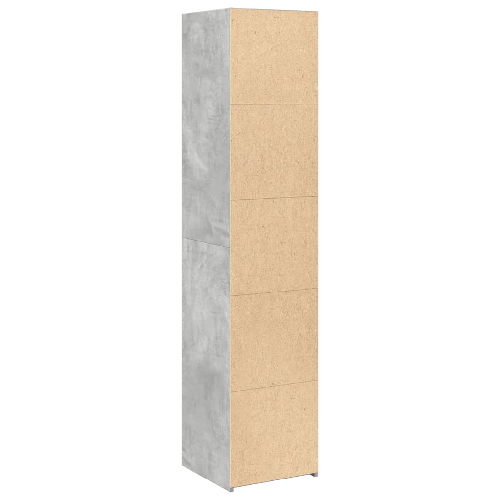 Komoda, betono pilkos spalvos, 40x41x185cm, apdirbta mediena
