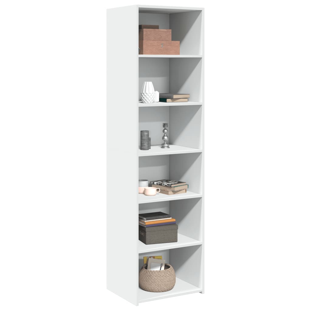 Chest of drawers, white, 50x41x185cm, engineered wood
