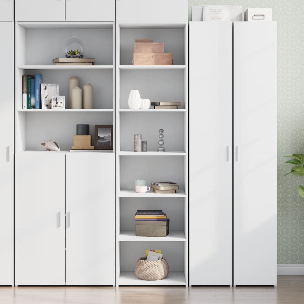 Chest of drawers, white, 50x41x185cm, engineered wood