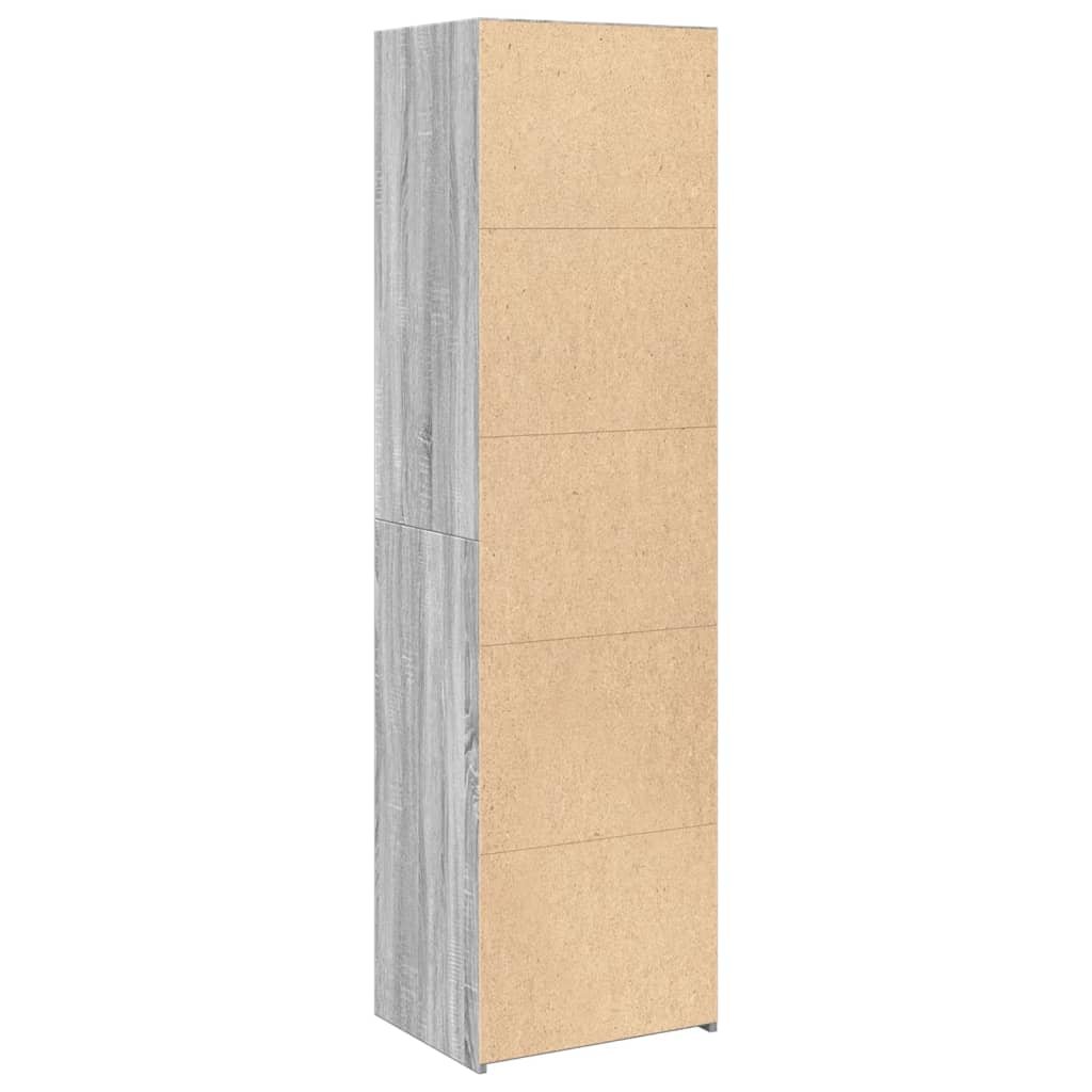 Chest of drawers, grey oak, 50x41x185cm, engineered wood
