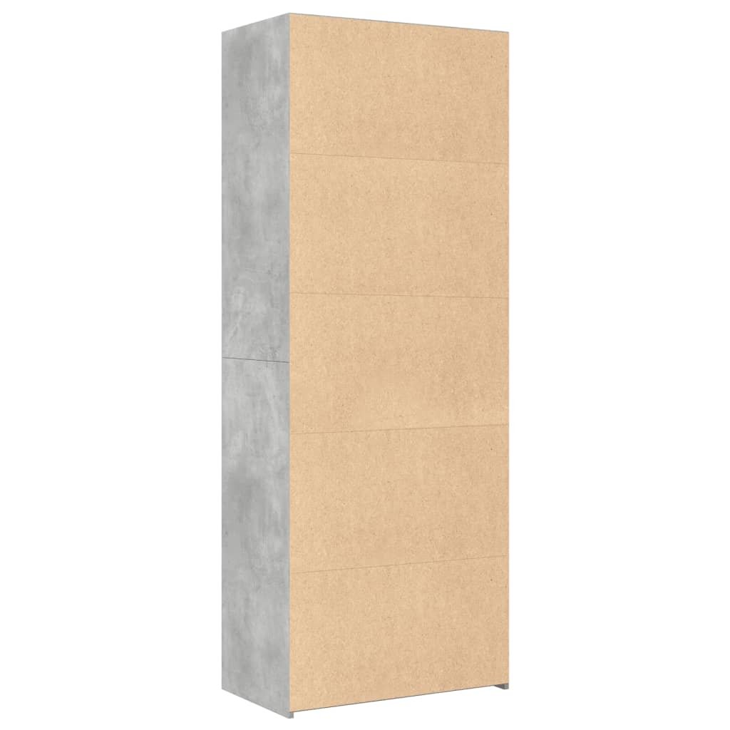 Kumode, betona pelēka, 70x41x185cm, apstrādāta koksne