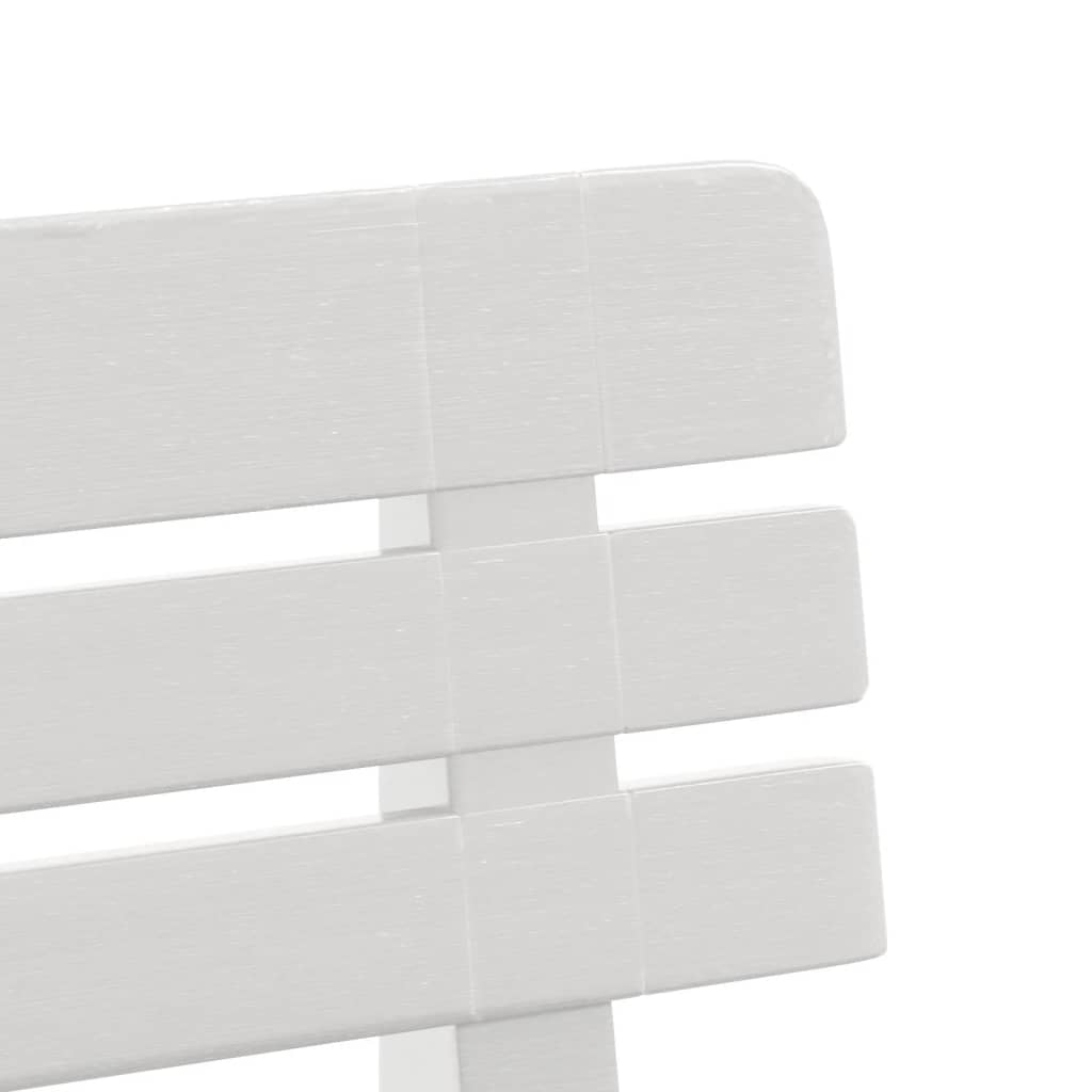Garden bench, white, 110x52x71cm, polypropylene