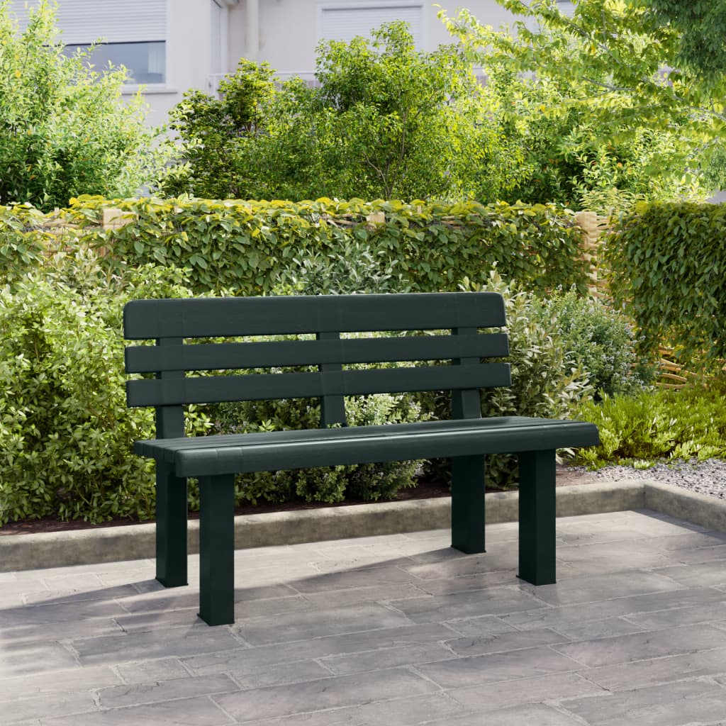 Garden bench, green, 110x52x71cm, polypropylene