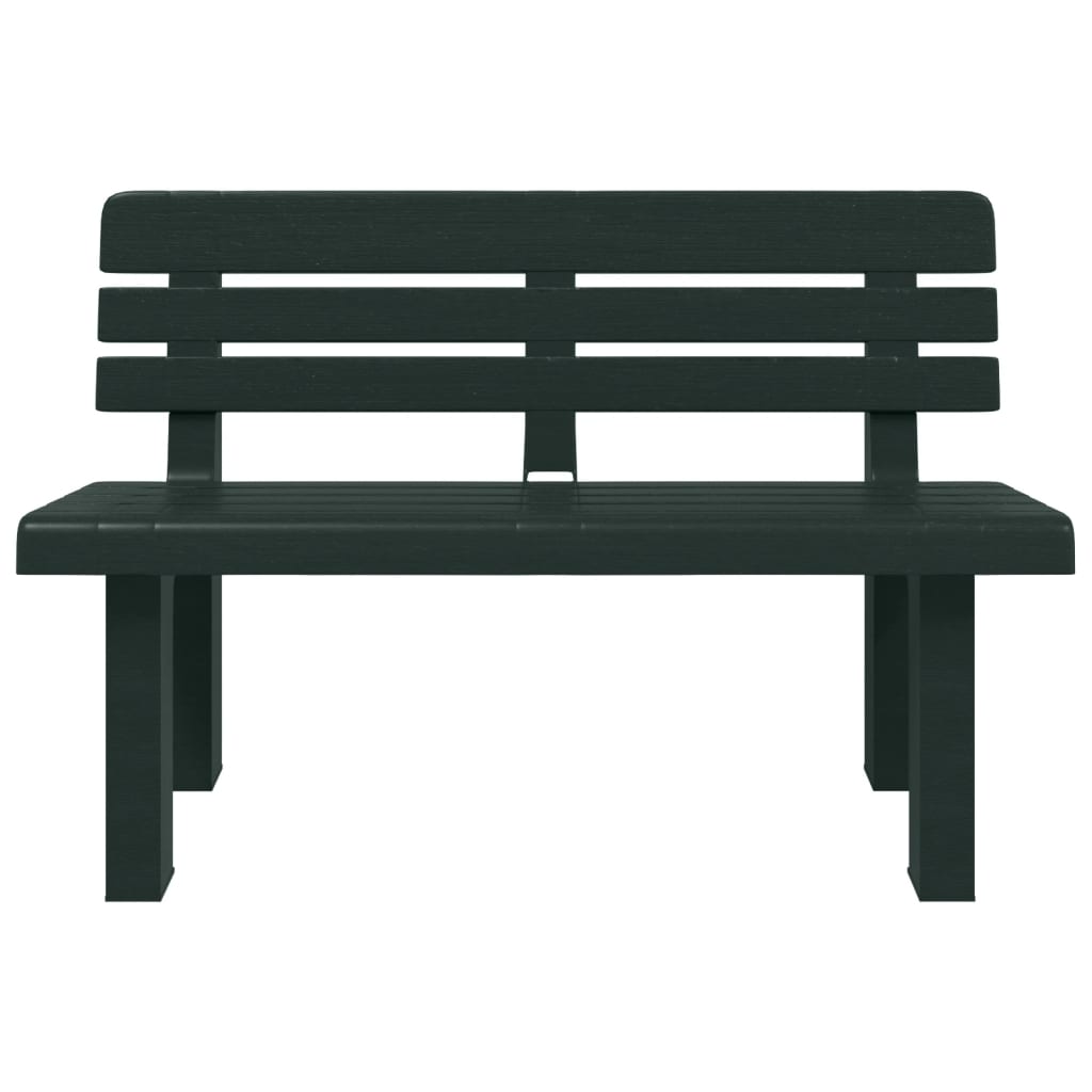 Garden bench, green, 110x52x71cm, polypropylene