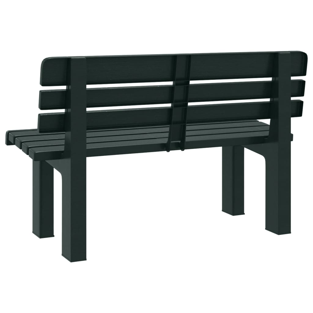 Garden bench, green, 110x52x71cm, polypropylene