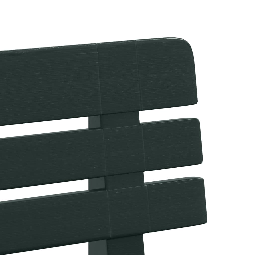 Garden bench, green, 110x52x71cm, polypropylene