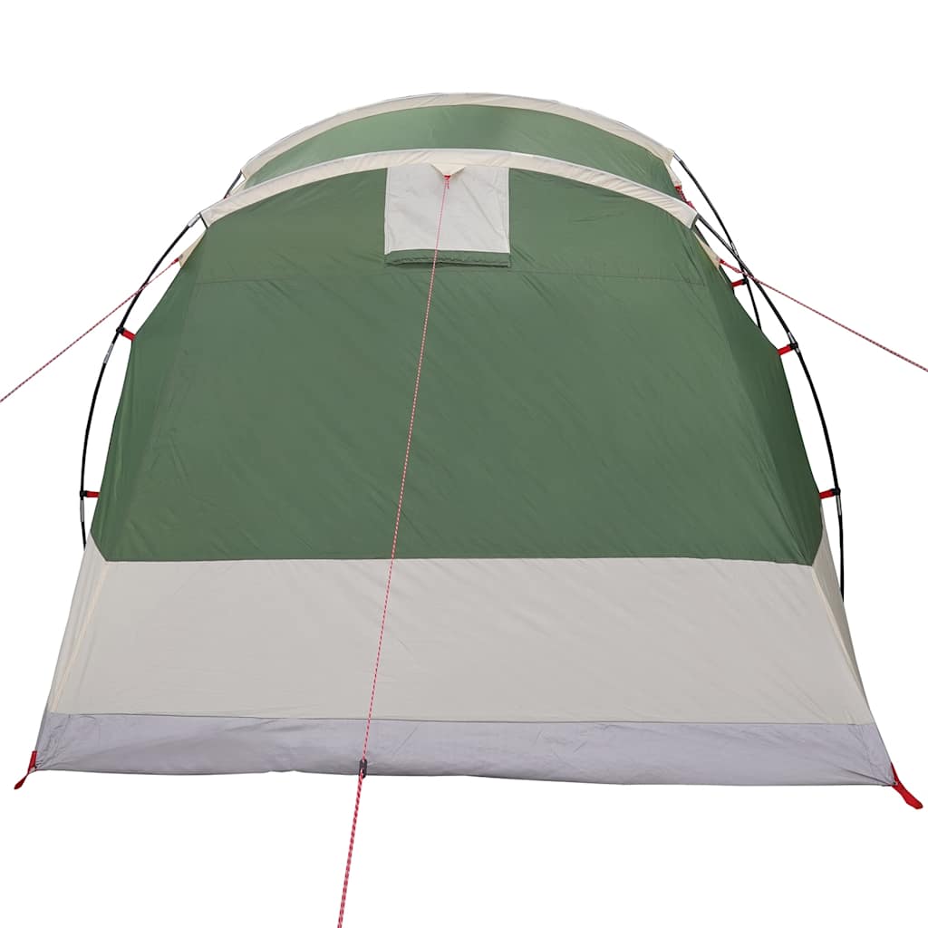 Camping tent, green, four-person, tunnel-shaped