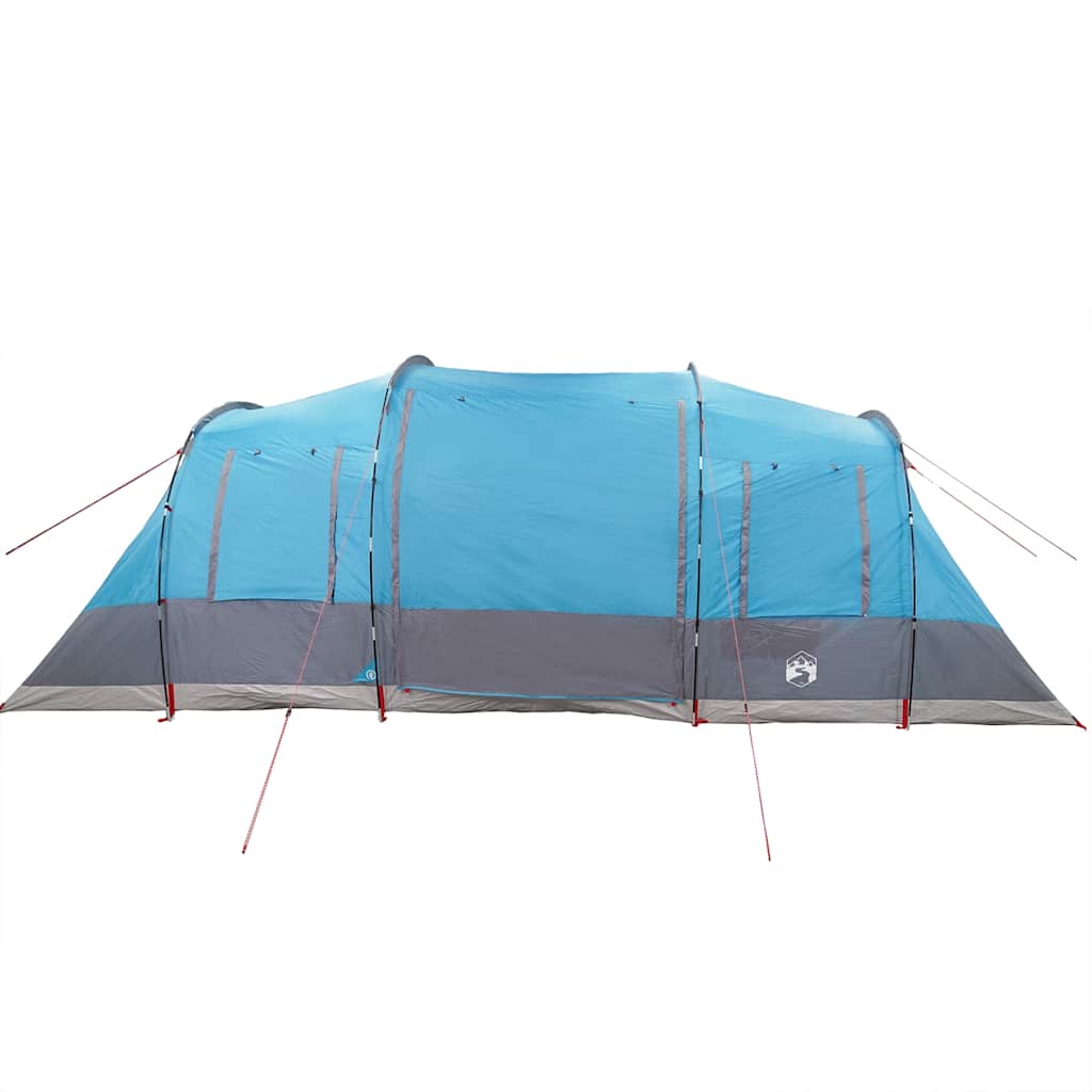 Camping tent, blue, four-person, tunnel