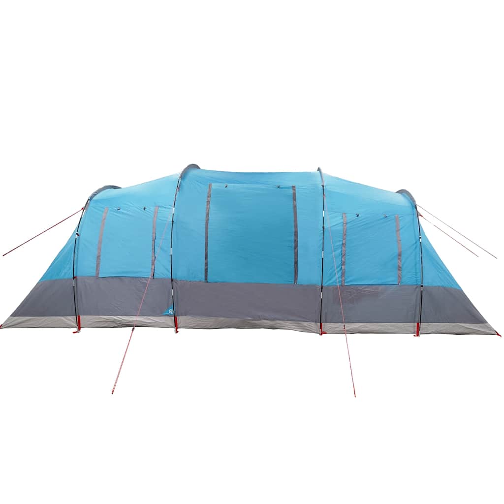 Camping tent, blue, four-person, tunnel