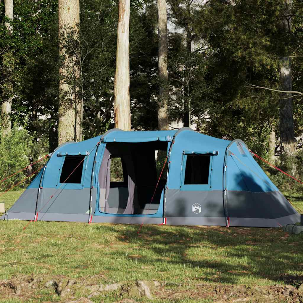 Šeimos palapinė, mėlyna, 6 vietų, tunelinė, atspari vandeniui