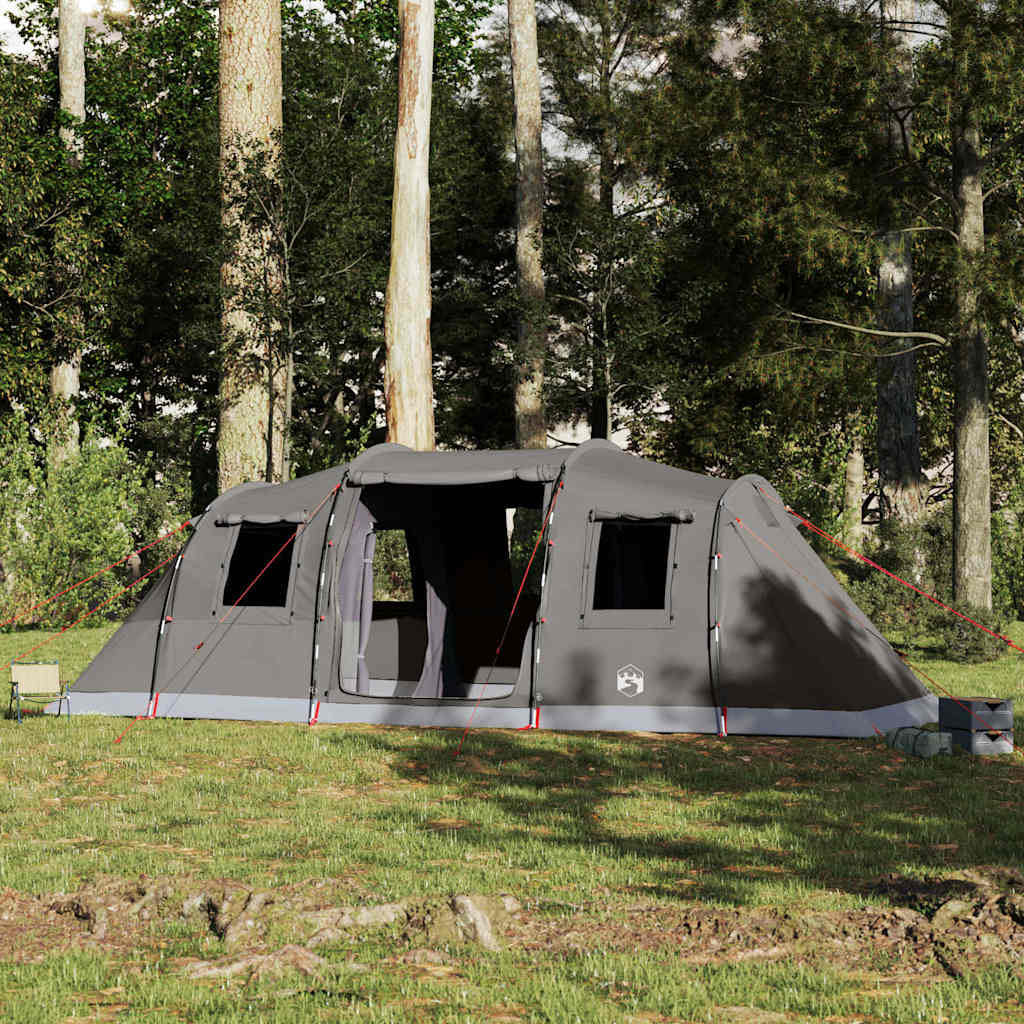 Family tent, brown, six-person, tunnel, waterproof
