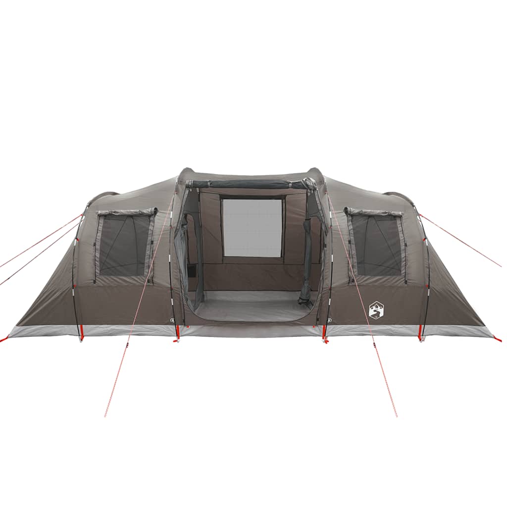 Family tent, brown, six-person, tunnel, waterproof