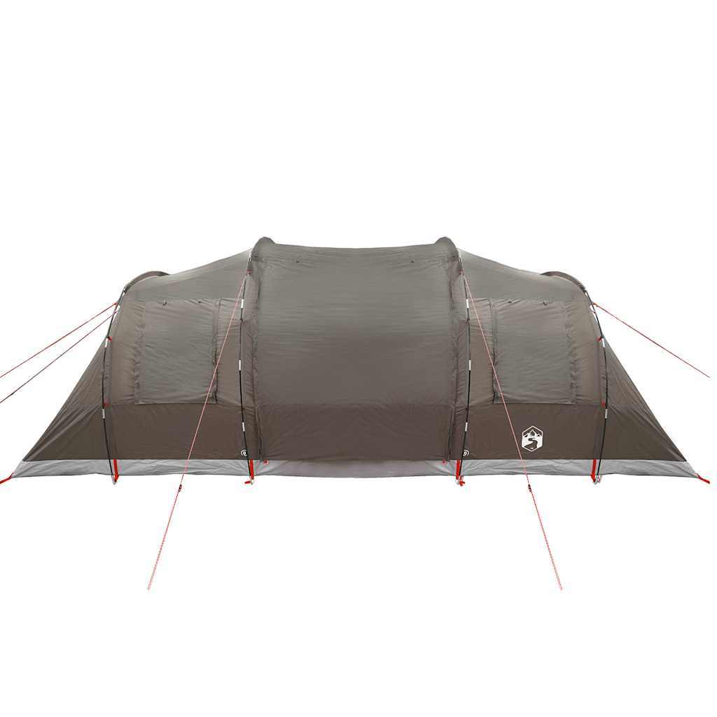 Family tent, brown, six-person, tunnel, waterproof