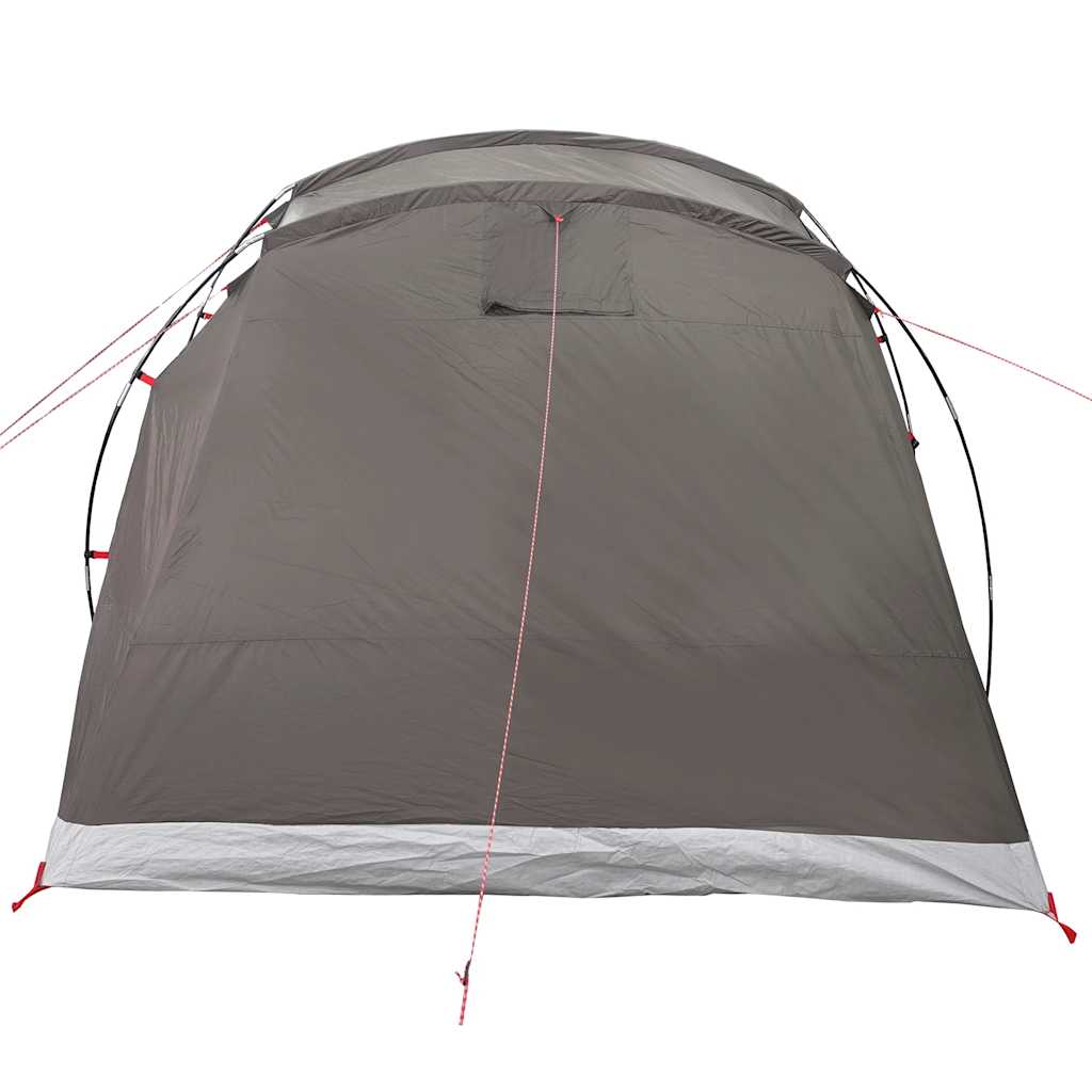 Family tent, brown, six-person, tunnel, waterproof