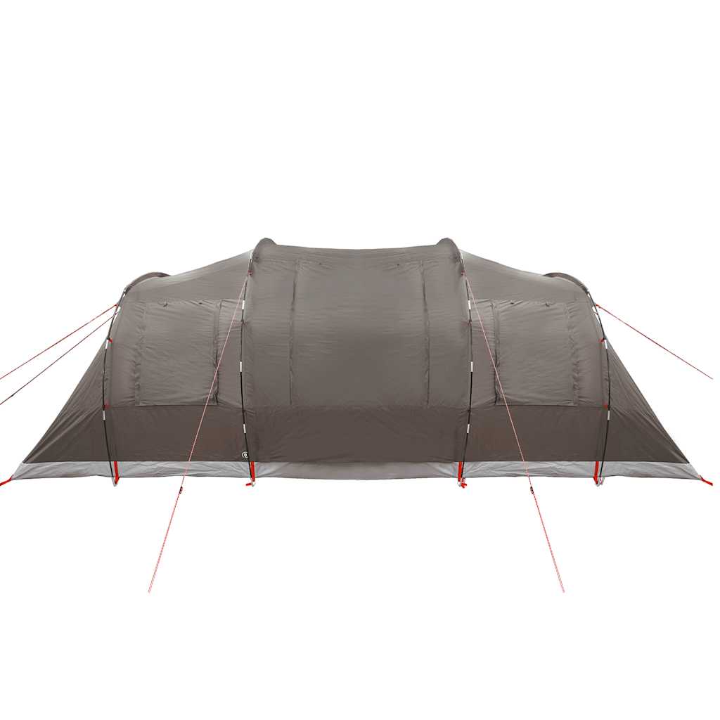 Family tent, brown, six-person, tunnel, waterproof