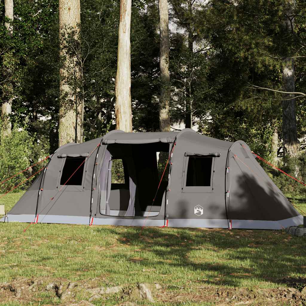 Family tent, brown, six-person, tunnel, waterproof