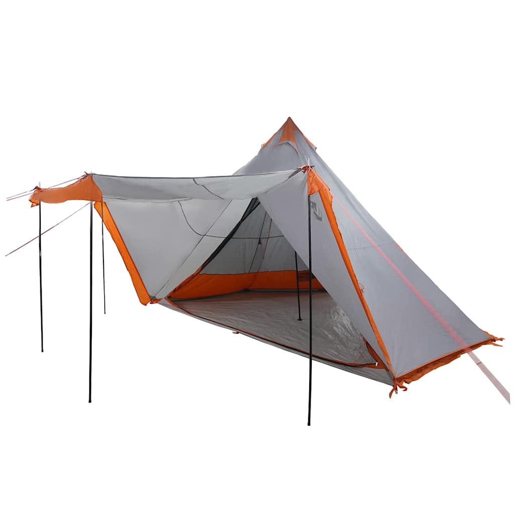Šeimos palapinė, pilka ir oranžinė, aštuonvietė, tipi