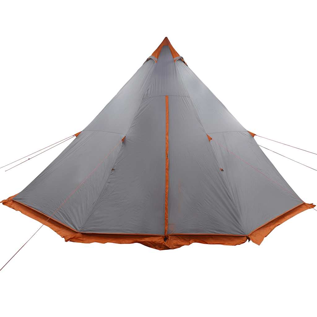 Šeimos palapinė, pilka ir oranžinė, aštuonvietė, tipi