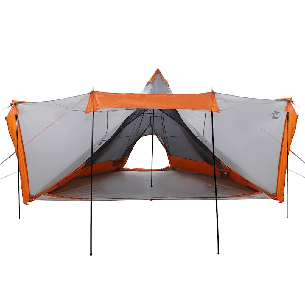 Šeimos palapinė, pilka ir oranžinė, aštuonvietė, tipi
