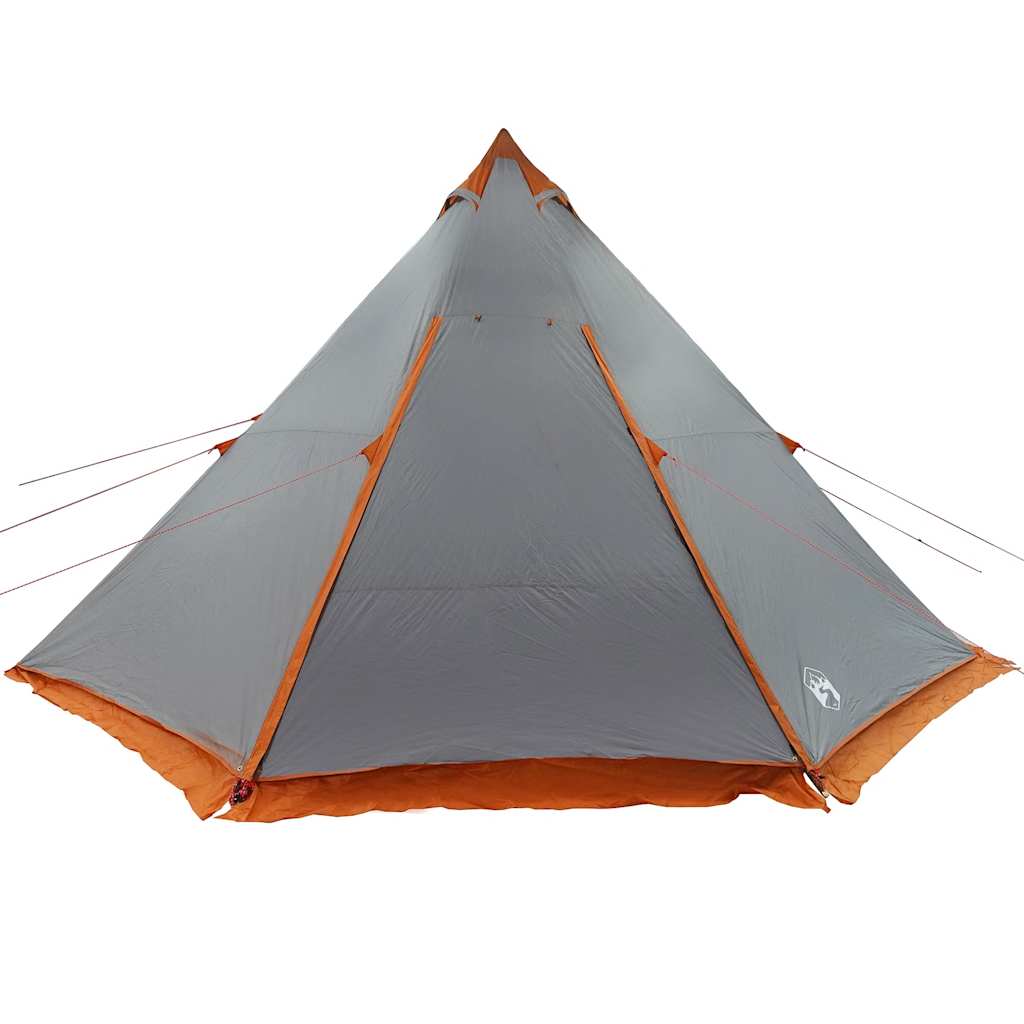 Šeimos palapinė, pilka ir oranžinė, aštuonvietė, tipi