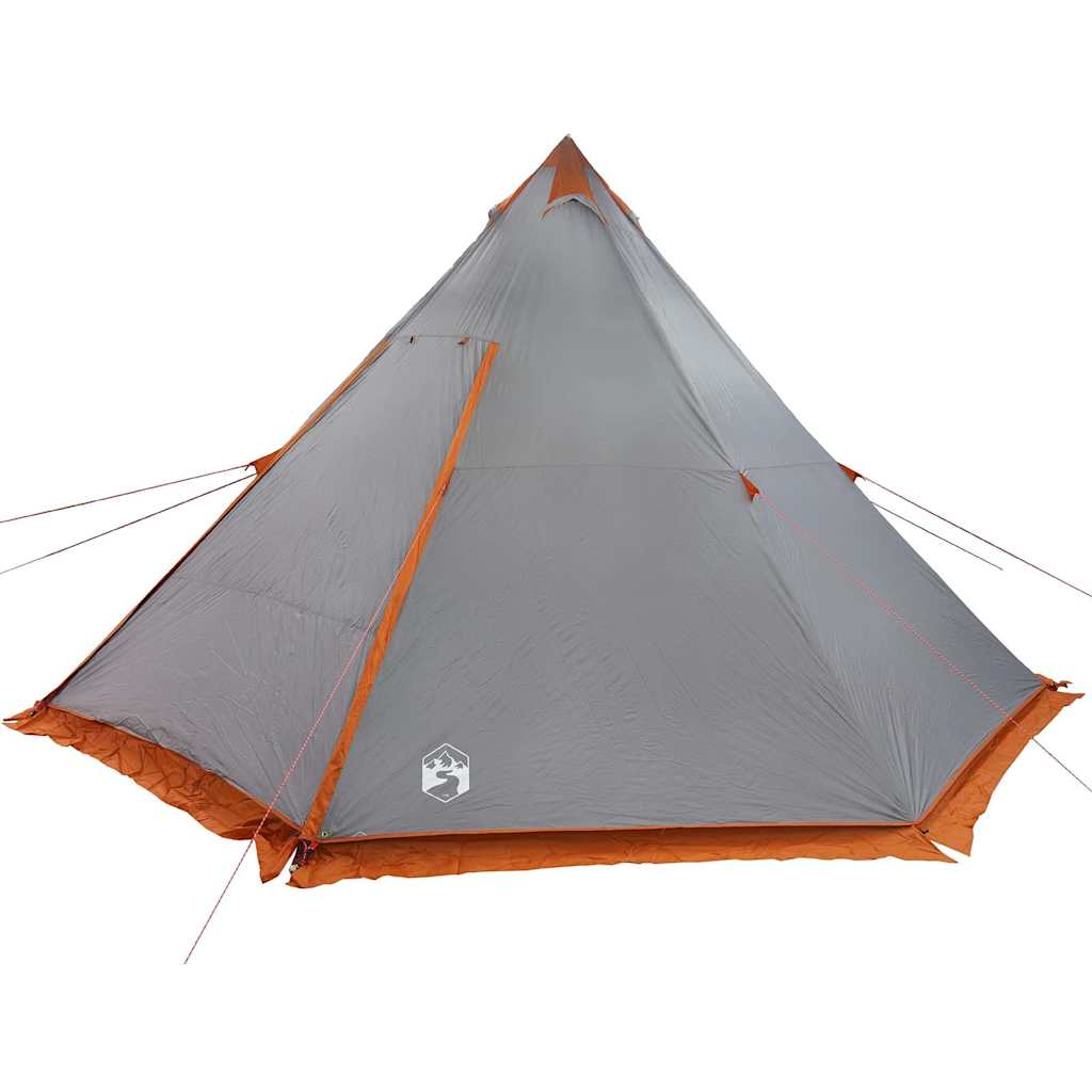 Šeimos palapinė, pilka ir oranžinė, aštuonvietė, tipi