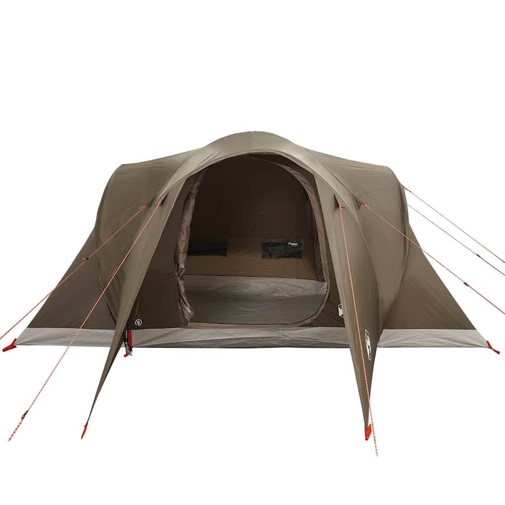 Family tent, brown, six-person, dome-shaped