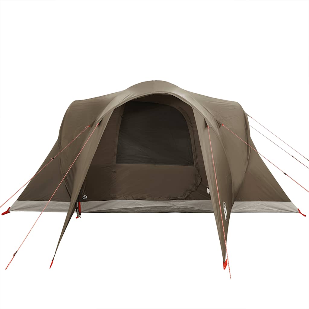 Family tent, brown, six-person, dome-shaped