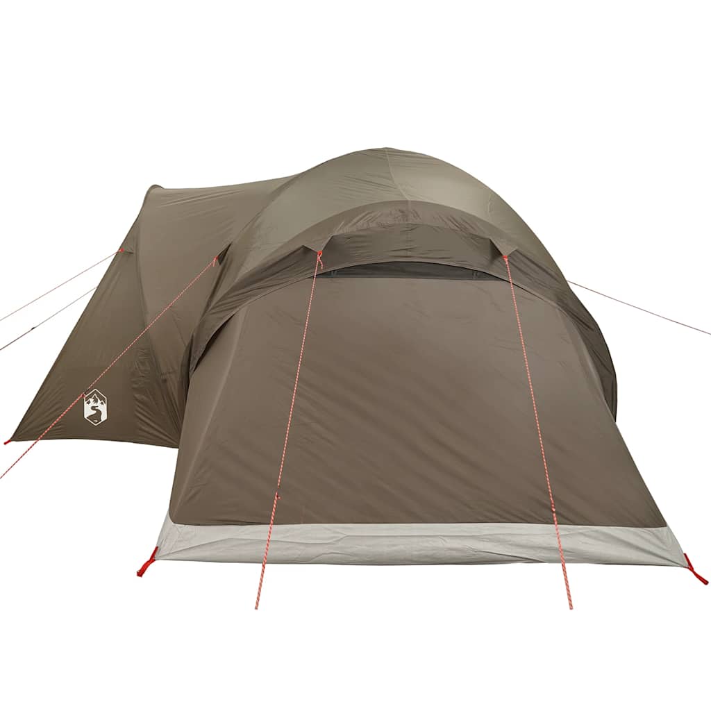 Family tent, brown, six-person, dome-shaped