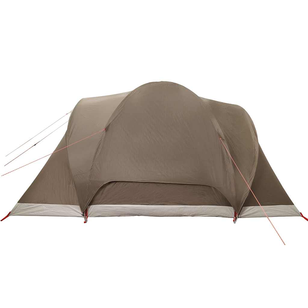 Family tent, brown, six-person, dome-shaped