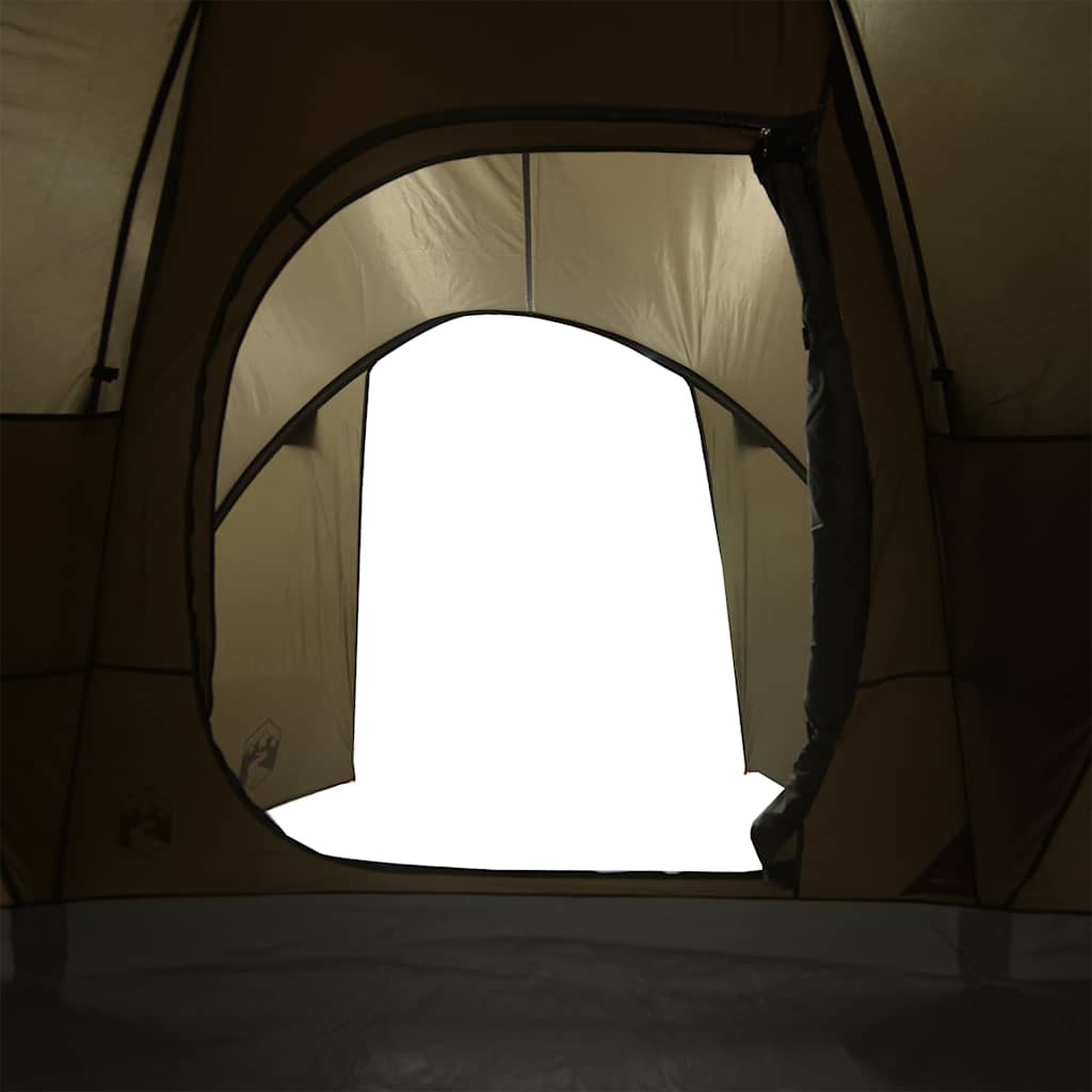 Family tent, brown, six-person, dome-shaped