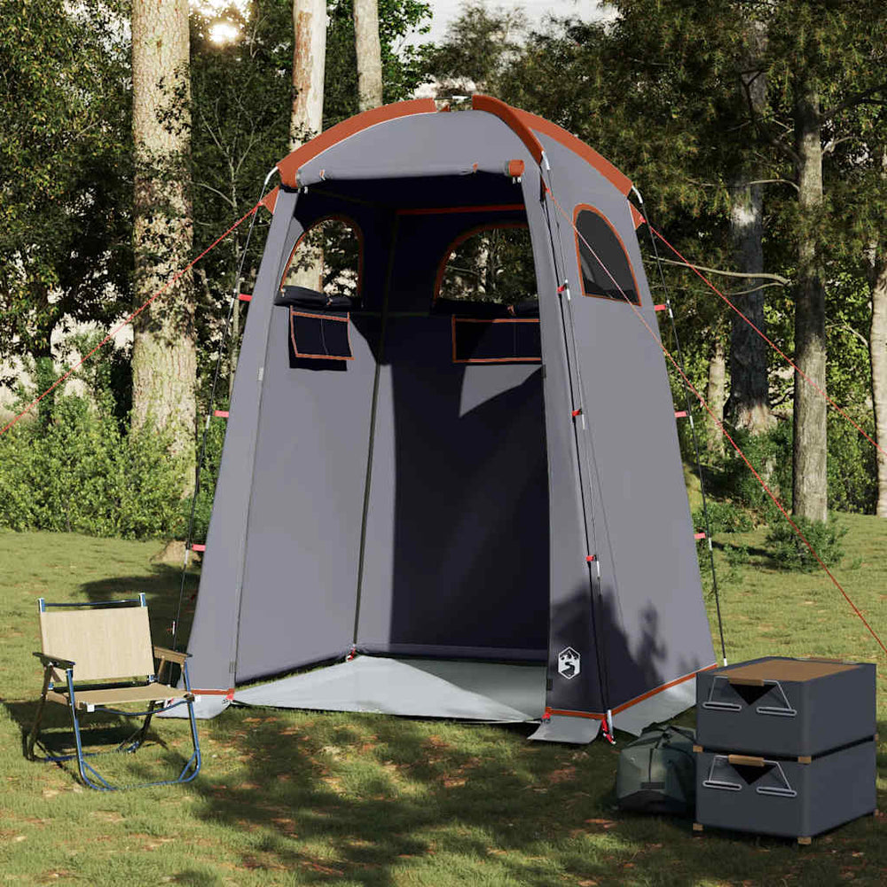 Shower Tent, Grey/Orange, Waterproof