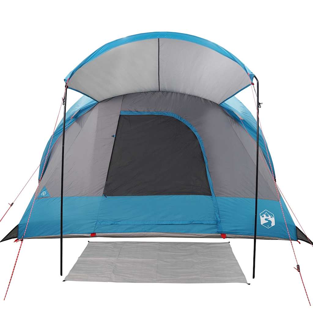 Family tent, blue, eight-person, tunnel