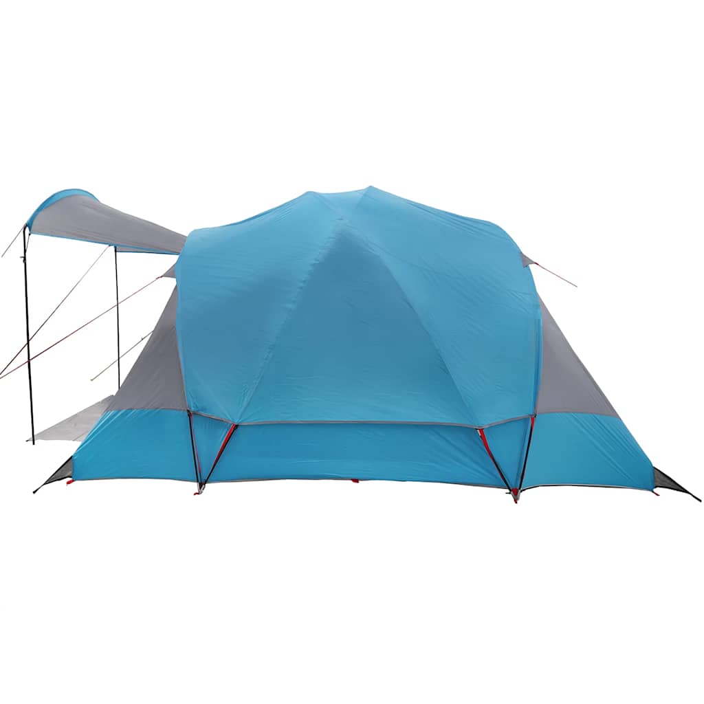 Family tent, blue, eight-person, tunnel